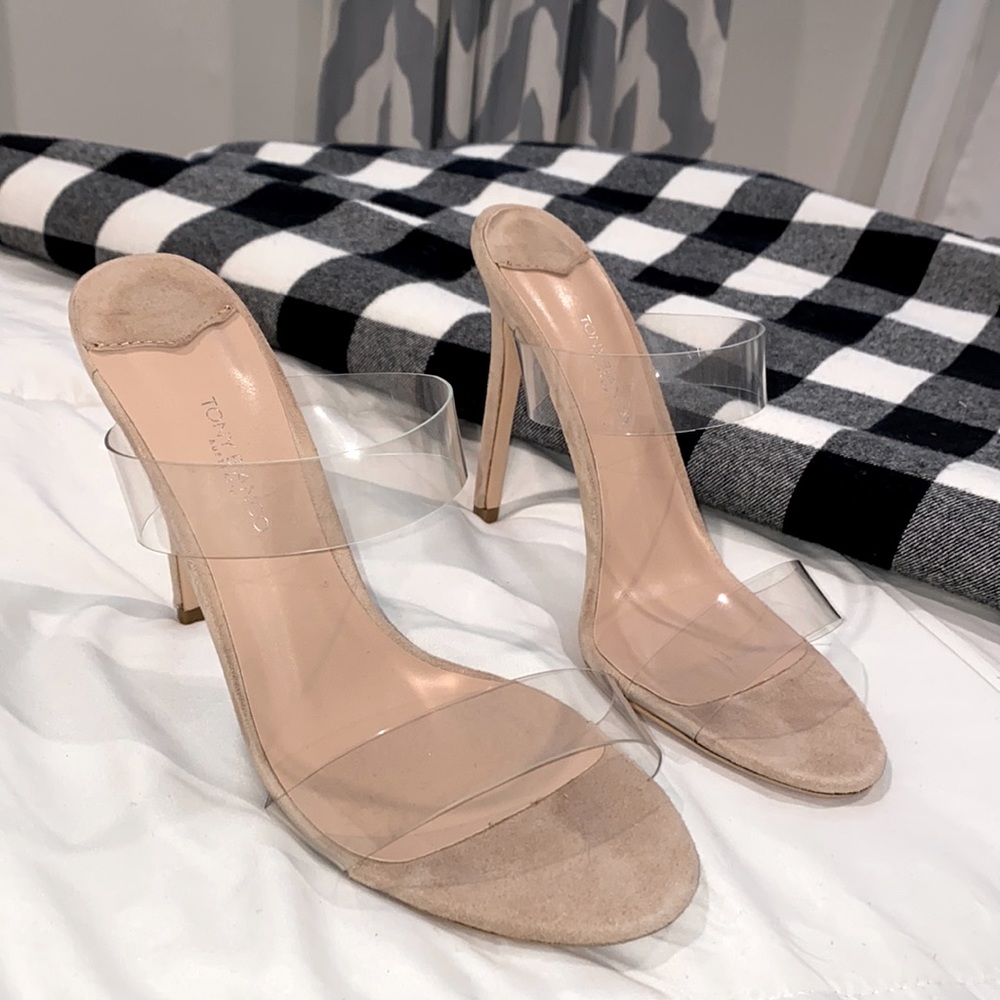 TONY BIANCO CLEAR HEELS